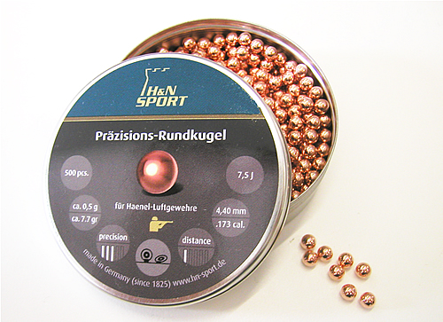 H&N prazisionsrundkugel 4,4mm gömblövedék